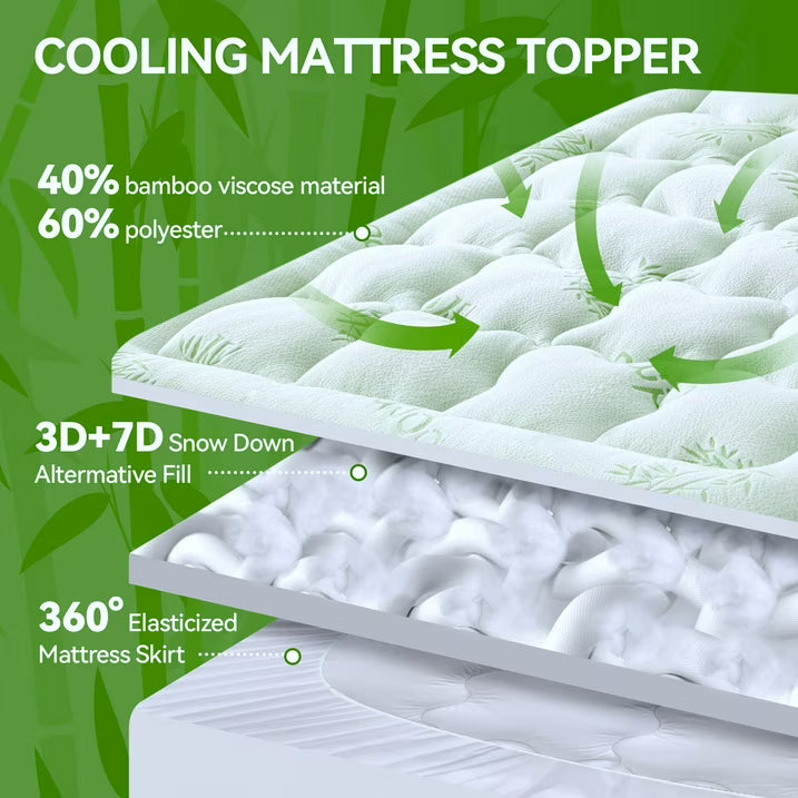 CoolWeave Bamboo Mattress Topper